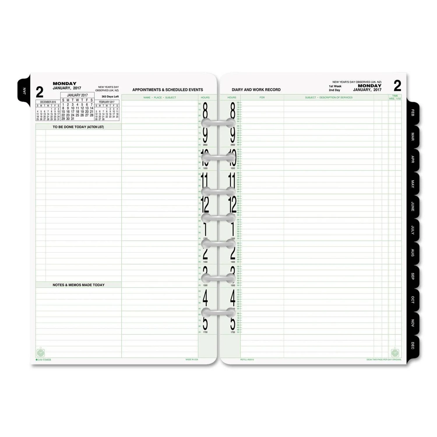 Day-Timer Two-Page-Per-Day Original Refill - Image 7