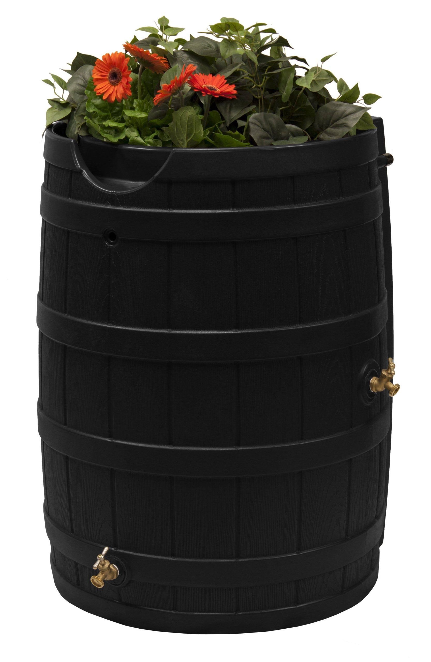 Good Ideas Rain Wizard 65 gal. Rain Barrel, Black