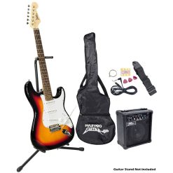 Pyle 97077080M Beginner Electric Guitar Package – Sun Burst