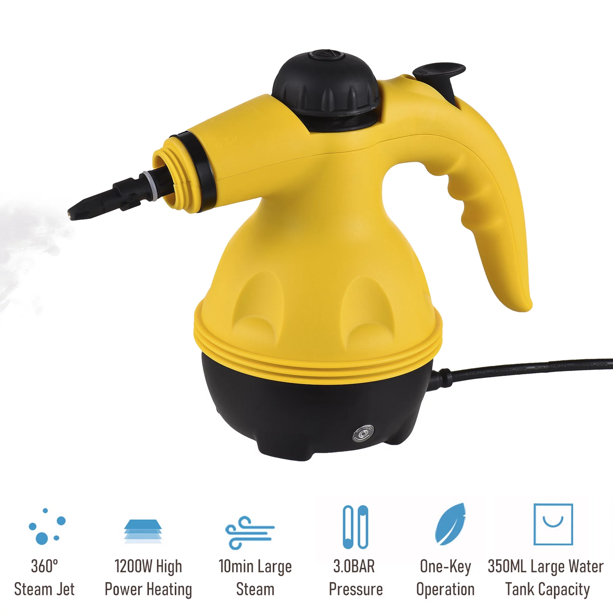 TOMSHOO Handheld Steam Cleaner 1000W Portable High Temperature Steamer for Cleaning with 10Pcs Accessories, for Kitchen Sofa Bathroom Car Window - Image 2