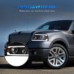 Alternative view of AUTOSAVER88 Switchback LED Tube Headlights Assembly Compatible with 2004 2005 2006 2007 2008 Ford F150 F-150 DRL Headlamp Replacement Pair with Amber Reflector