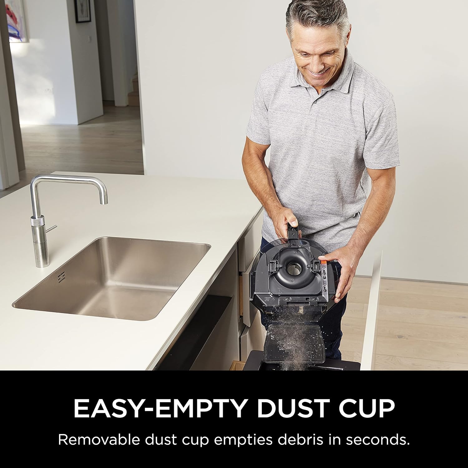 Shark CZ2001 Canister Vacuum Vertex Bagless Corded with Self-Cleaning Brushroll & DuoClean PowerFins, Black/Copper, Placeholder - Image 5