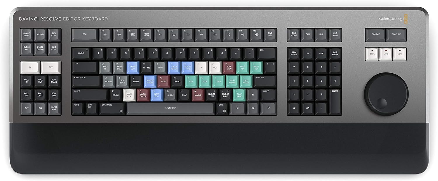 Blackmagic Design DaVinci Resolve Editor Keyboard, Now includes DaVinci Resolve Studio Code