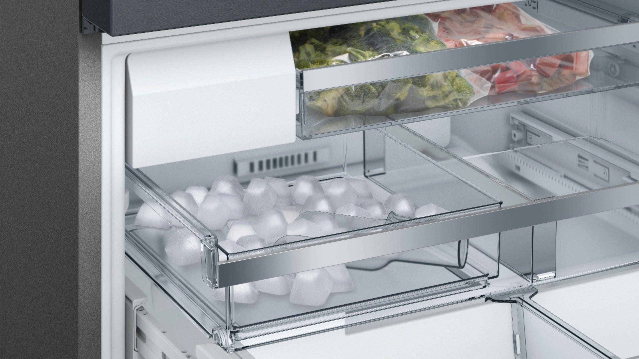 Bosch – 800 Series 21 Cu. Ft. French Door Counter-Depth Smart Refrigerator – Black stainless steel - Image 10