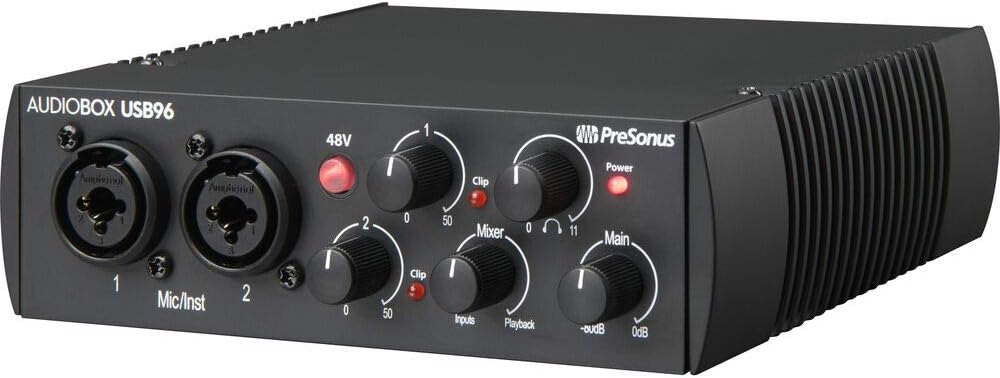 Presonus AudioBox 96 Studio Audio Interface with Creative Software Kit and Studio Bundle and CR5-X Pair Studio Monitors with Isolation Pads with and 1/4 Cables - Image 2