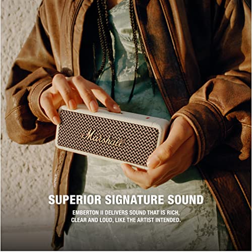 Marshall Emberton II Portable Bluetooth Speaker, Black & Brass - Image 13