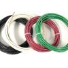 AC/DC Wire and Supply 20′ ea THHN Thwn 6 AWG Gauge – Black – White – Red – + 10 AWG Green Ground Hook Up Building Wire