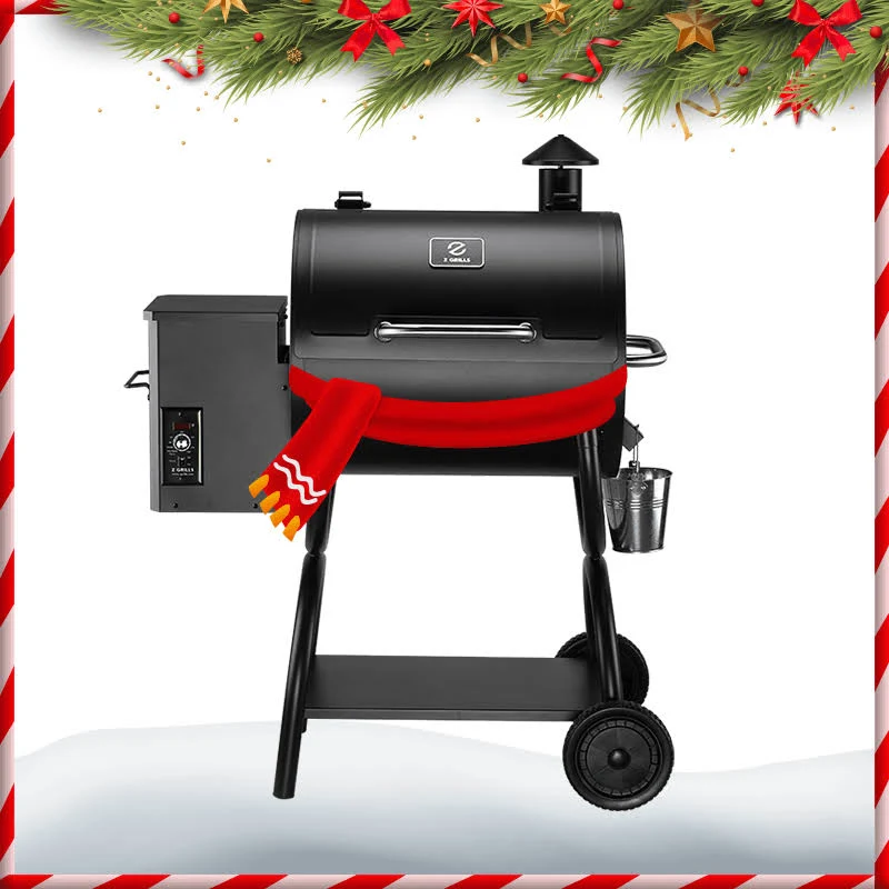Z Grills ZPG-550A 590 Sq. in. Wood Pellet Grill and Smoker 7-in-1 BBQ in Black - Image 7