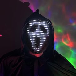Alternative view of Mr.Pang Music LED Mask with Gesture Sensing, Face Transforming Light Up Mask Halloween Costume for Cosplay Masquerade, Fits Adult and Kids