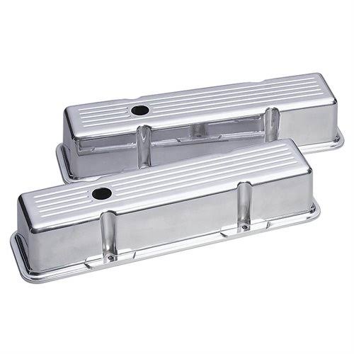 SBC 350, 400, 305 Summit Racing Die-Cast Aluminum Valve Covers – Polished, Tall, Cast Aluminum, Small Block Chevy | Summit Racin