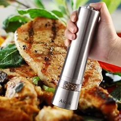 Alternative view of Aicok Stainless Steel Electronic Salt and Pepper Grinder Set with Adju