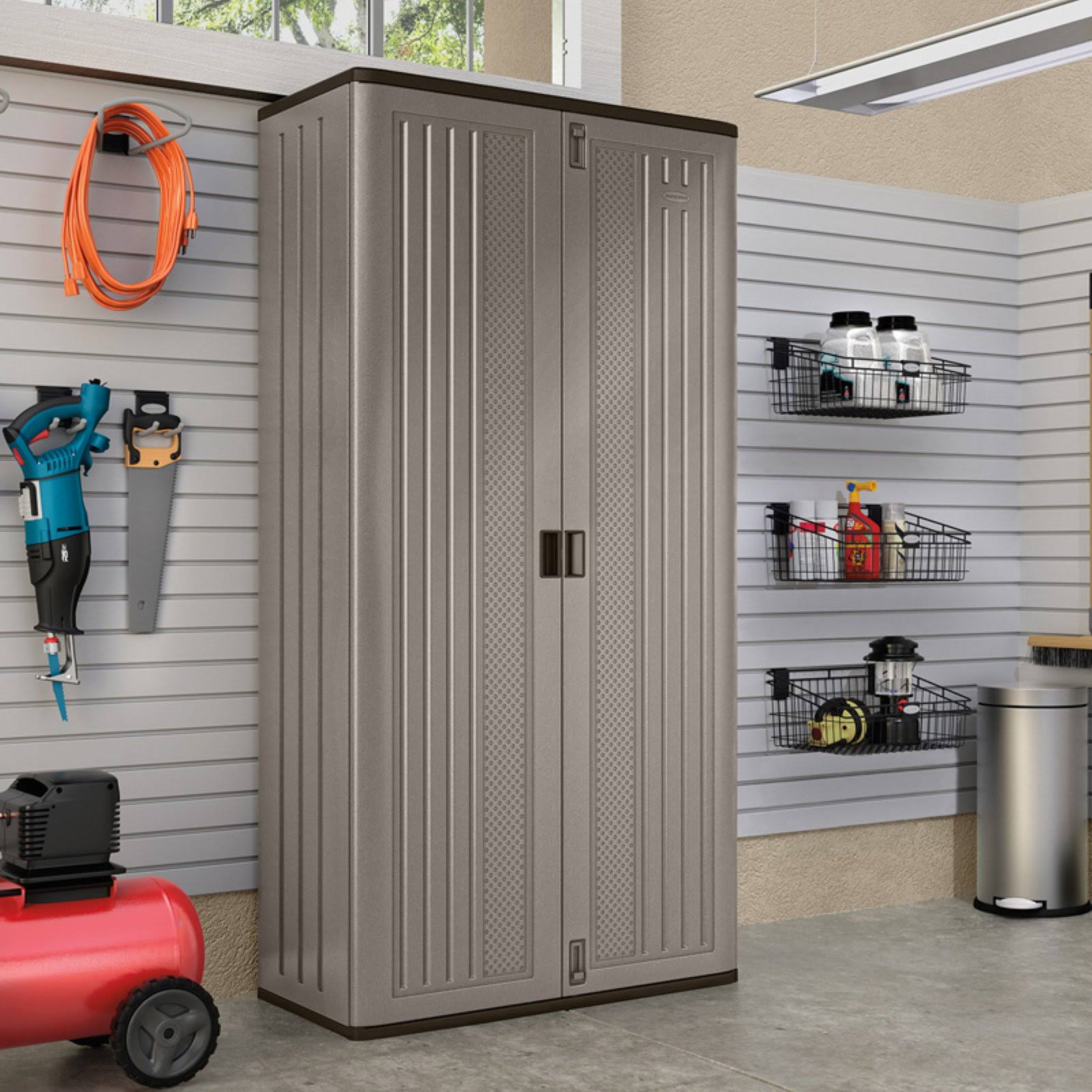 Suncast Mega Tall Utility Storage Cabinet - Image 7