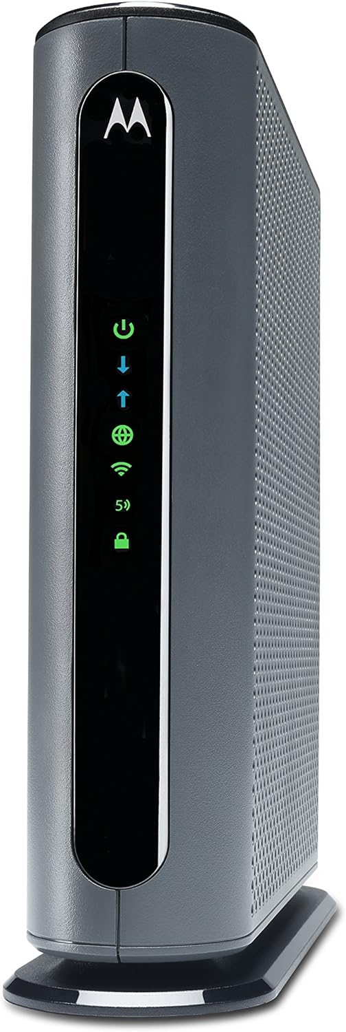 Motorola MG8725 Multi-Gig Cable Modem + Built in WiFi 6 Router | Approved for Comcast Xfinity Gigabit, Cox Gigablast, Spectrum | Plans Up to 6000 Mbps | DOCSIS 3.1 | AX6000 | Motosync App