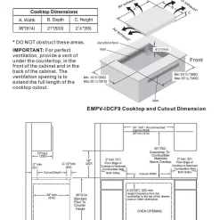 Alternative view of 2 Piece Kitchen Appliances Packages Including Portable 2 Heating Elments Induction Cooktop and 30 Under Cabinet Range Hood