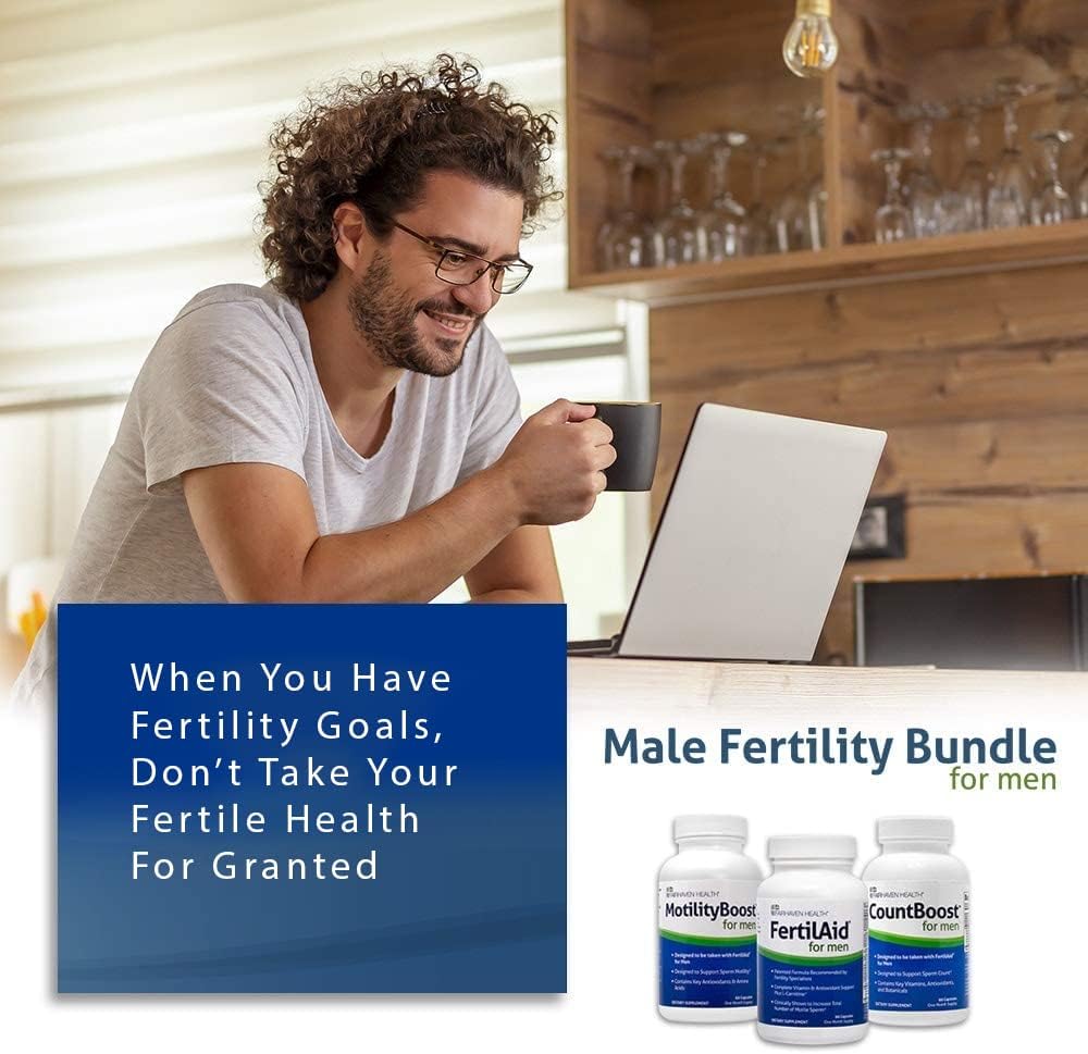 FertilAid for Men, MotilityBoost, Countboost Bundle – Male Fertility Stack with Preconception Vitamin & Fertility Formula Targets Count, Motility, Morphology, with Maca, Ashwagandha, CoQ10, Zinc - Image 5