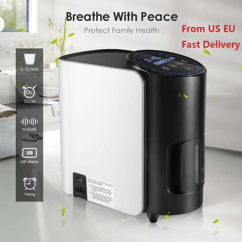 1L-7L/min Adjustable Oxygen Concentrator Machine for Home and Travel Use - Image 3