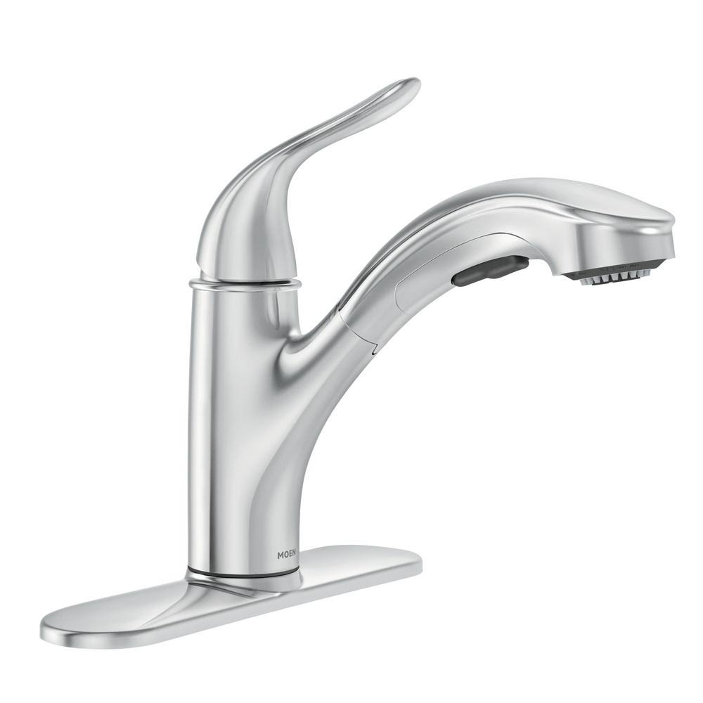 Moen Brecklyn Single-Handle Pull-Out Sprayer Kitchen Faucet Bronze - Image 2