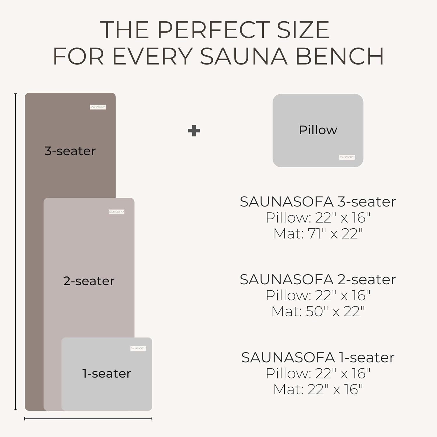 SAUNASOFA? Sauna Mat & Pillow Set ?C 2 Seater Sauna seat Cushion with Pillow ?C Heat-Resistant Sauna kit for Infrared & Finnish saunas in Grey - Image 6