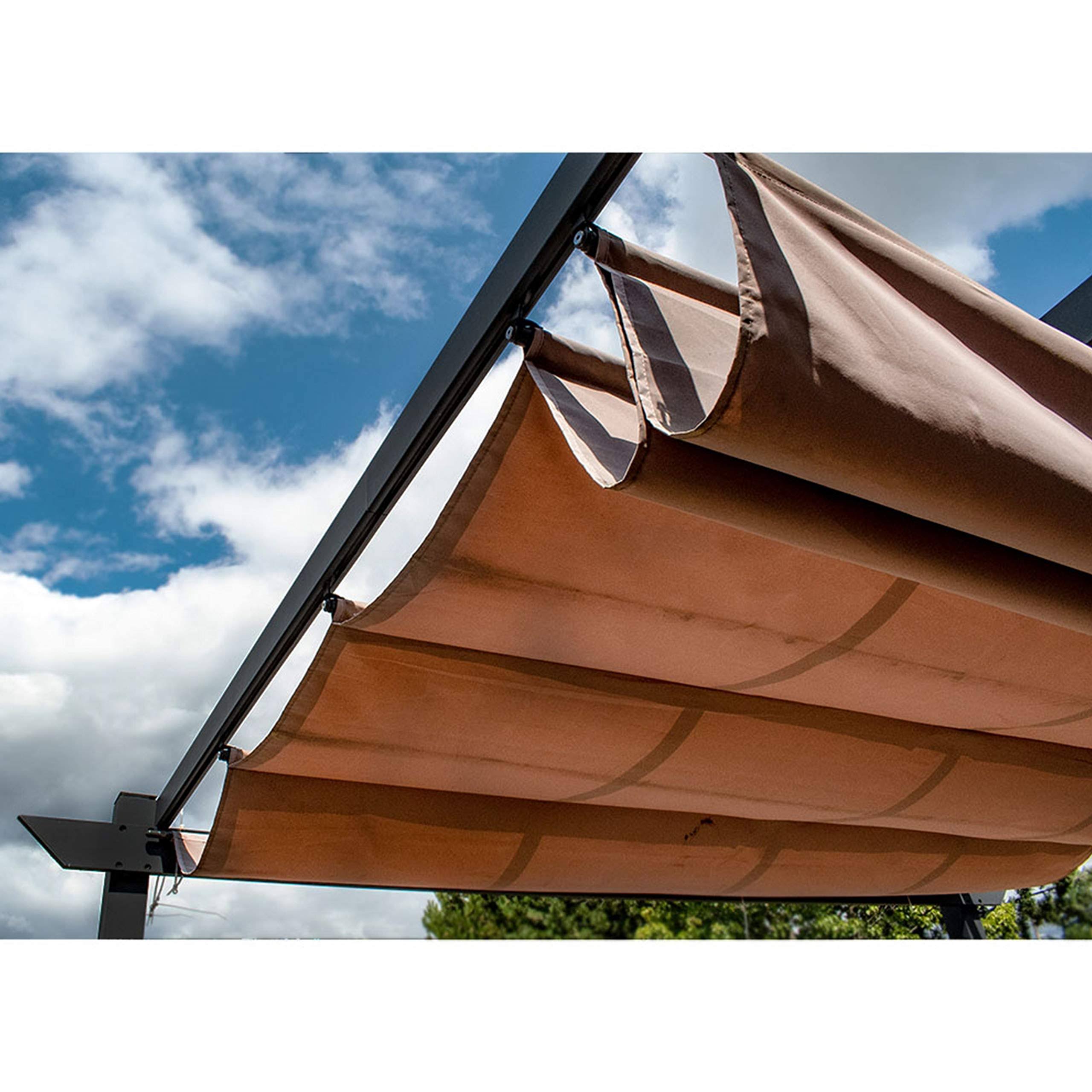 Aleko Fabric Replacement Pergola Canopy – 9 x 9 Feet – Sand - Image 6