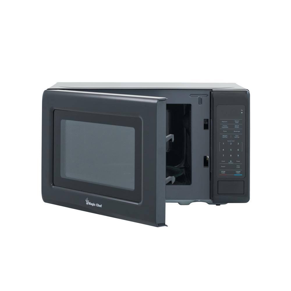 Magic Chef 0.7 Cu. ft. Countertop Microwave (Black with Gray Cavity) - Image 6
