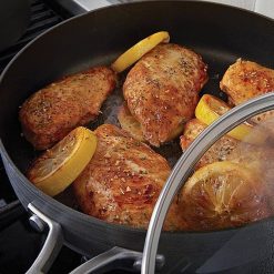Alternative view of Calphalon Classic Nonstick Saute Pan with COVER, 5 Quart, Grey