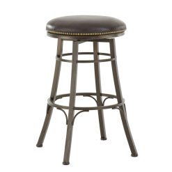 Copper Grove Tejeda Backless 24-inch Metal Swivel Stool (Bar Stool – Brown)