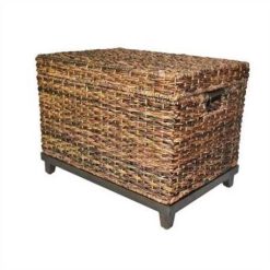 Threshold Wicker Large Storage Trunk, Dark Global Brown