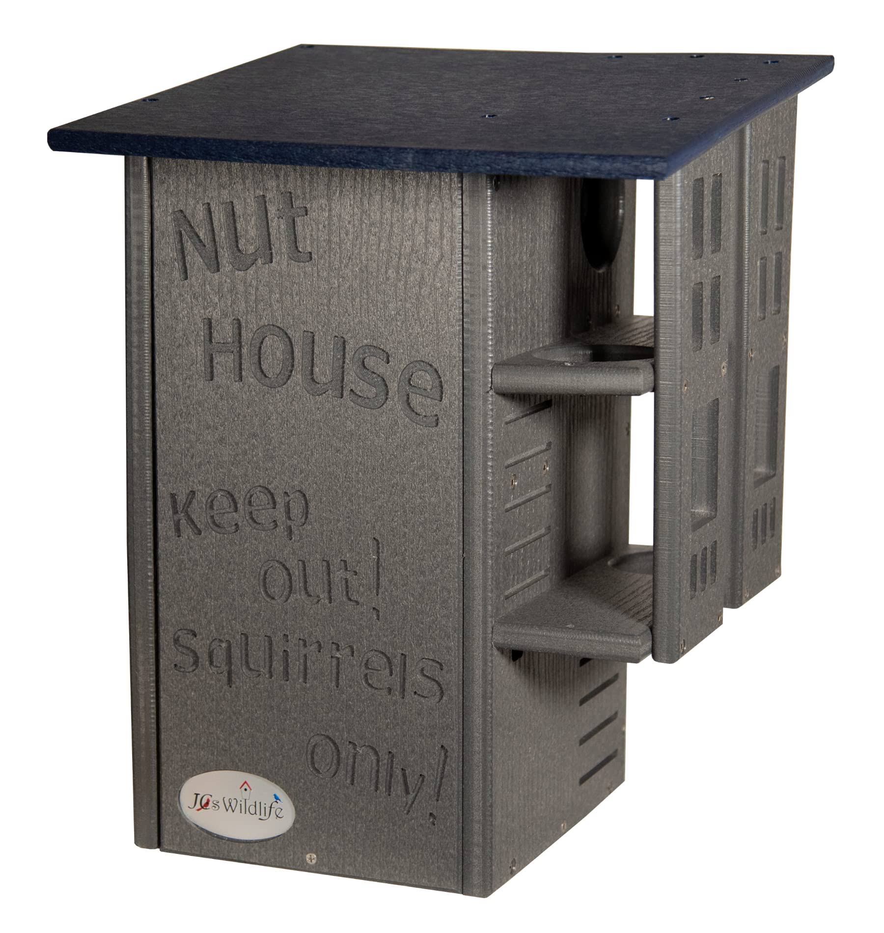 JCS wildlife Ultimate Squirrel House Nesting Box (Blue/Gray)