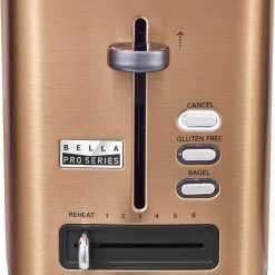 Bella – Pro Series 2-Slice Wide/Self-Centering-Slot Toaster – Copper