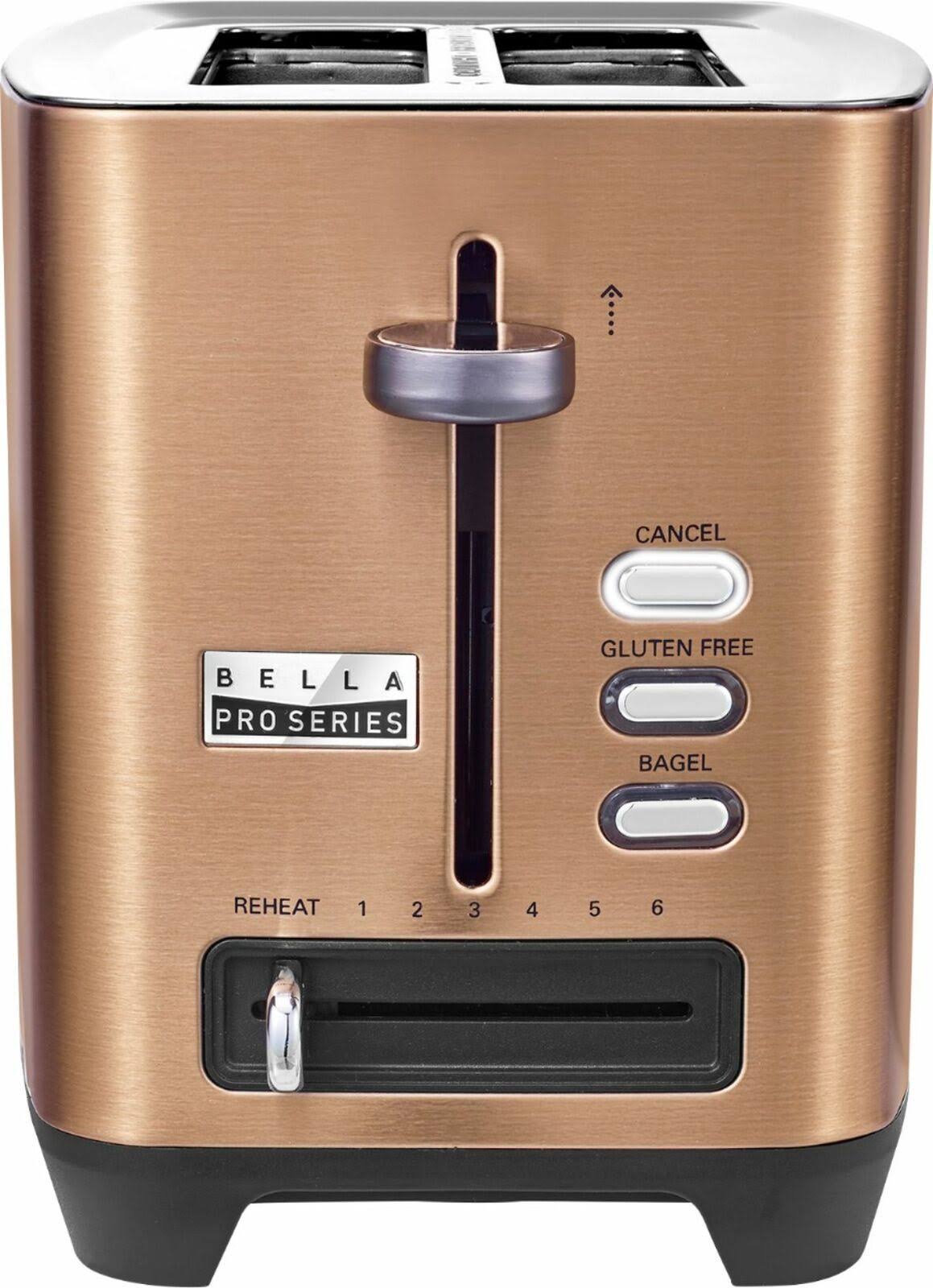 Bella – Pro Series 2-Slice Wide/Self-Centering-Slot Toaster – Copper