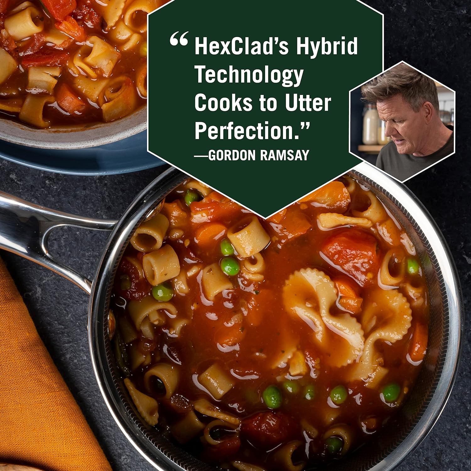 HexClad 1 Quart Hybrid Pot with Glass Lid – Non Stick Saucepan, Easy to Clean, Dishwasher & Oven Safe – Perfect for Making Sauces, Reheating Soups, Stocks, Cooking Grains - Image 2