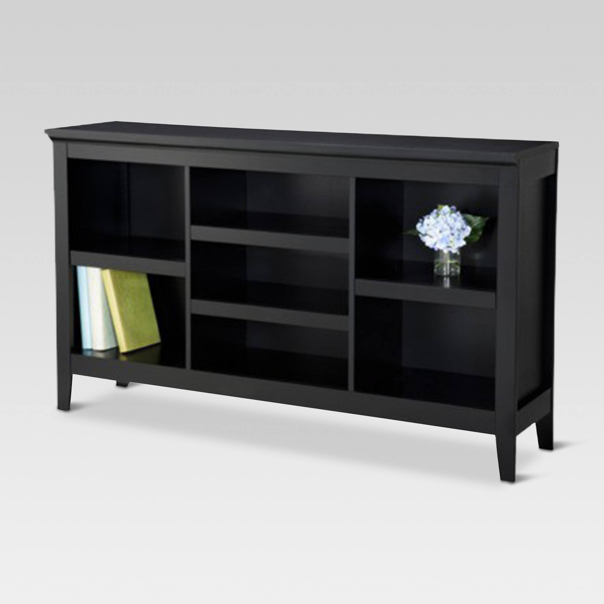 Threshold Carson Horizontal Bookcase with Adjustable Shelves – Black - Image 2