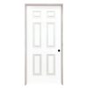 Steves u0026 Sons 28 in. x 80 in. 6-Panel Textured Hollow Core White Primed Composite Single Prehung Interior Door