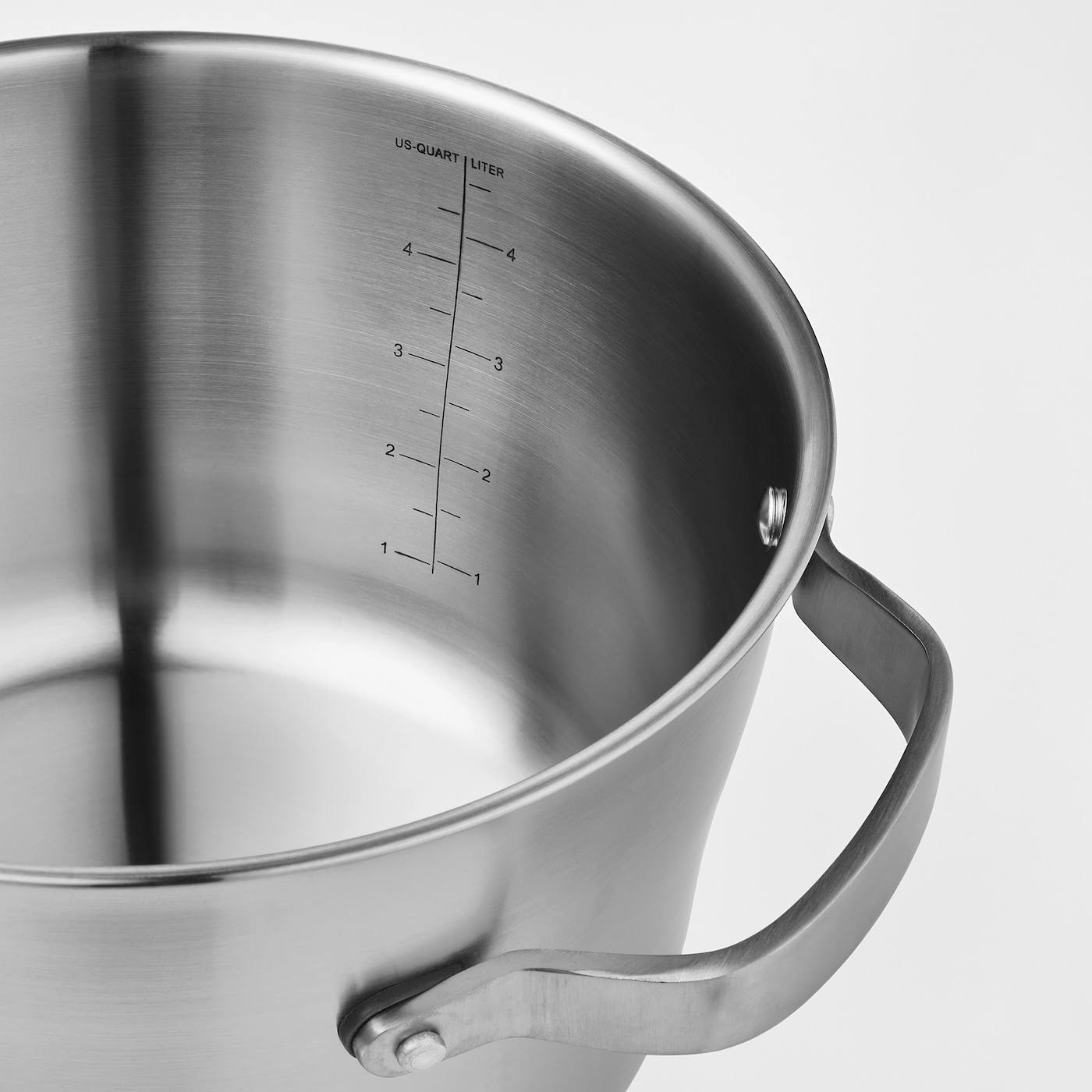 IKEA – SENSUELL Pot with Lid, Stainless Steel/Gray, 5.8 qt - Image 4