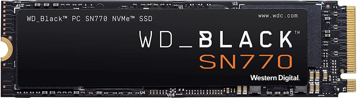 WD_BLACK 1TB SN770 NVMe Internal Gaming SSD Solid State Drive – Gen4 PCIe, M.2 2280, Up to 5,150 MB/s – WDS100T3X0E