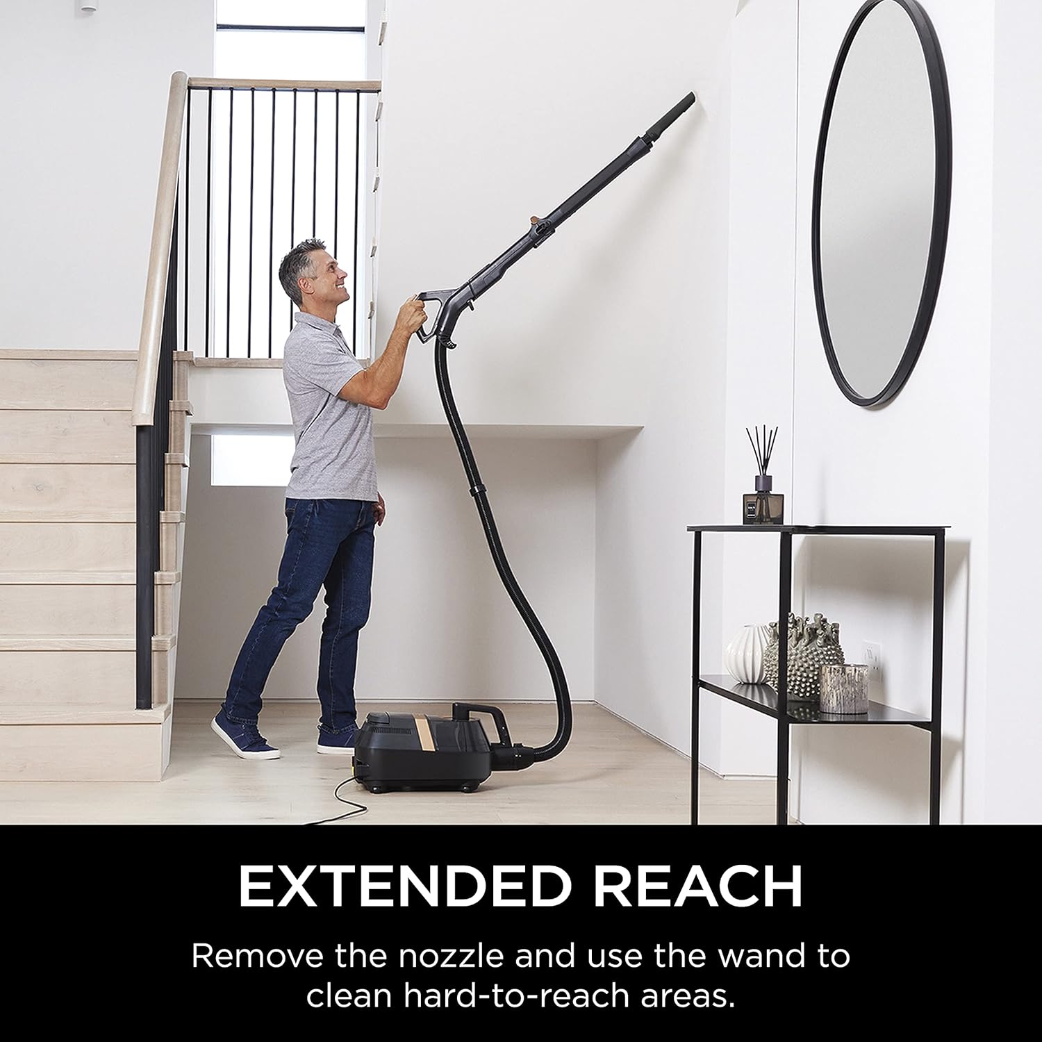 Shark CZ2001 Canister Vacuum Vertex Bagless Corded with Self-Cleaning Brushroll & DuoClean PowerFins, Black/Copper, Placeholder - Image 3