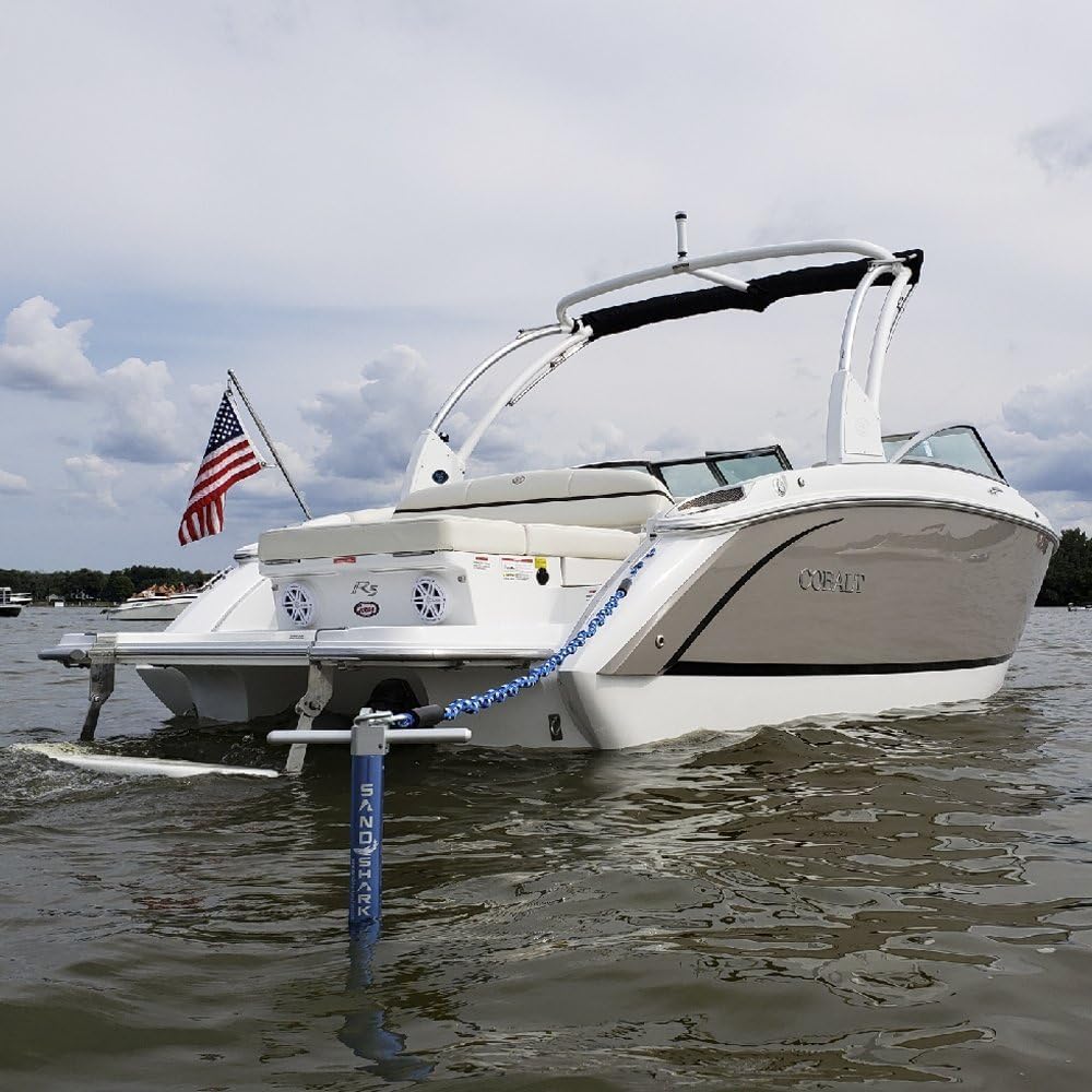 Ultimate XL Boat Sand Anchor by SandShark. Adjustable, Folds Up for Compact Storage. Screw Auger Design Holds & Protects Boats and Pontoons. Secures in Shallow Water, Beach, Sandbar w/Case - Image 4