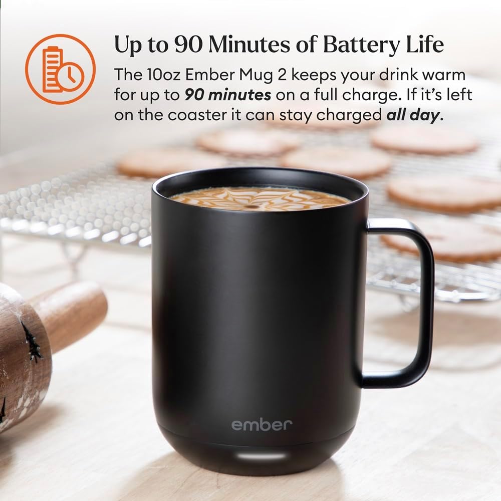 Ember Temperature Control Smart Mug 2, 14 Oz, App-Controlled Heated Coffee Mug with 80 Min Battery Life and Improved Design, White - Image 5