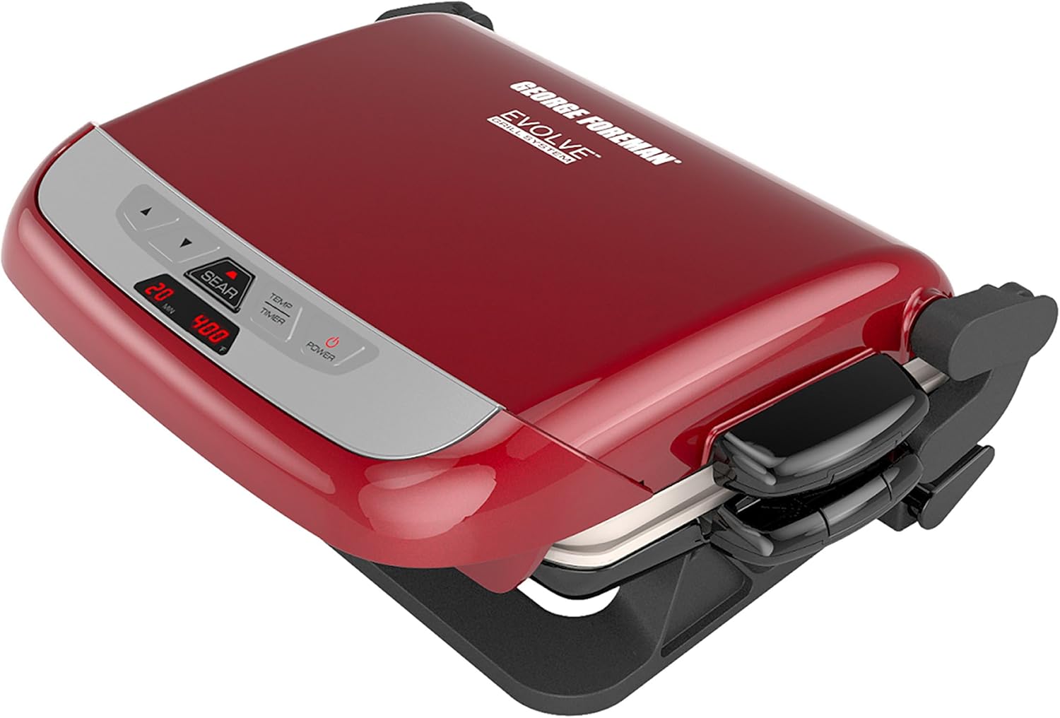 George Foreman GRP4842MB Multi-Plate Evolve Grill, (Ceramic Grilling Plates, and Waffle Plates Included), Black