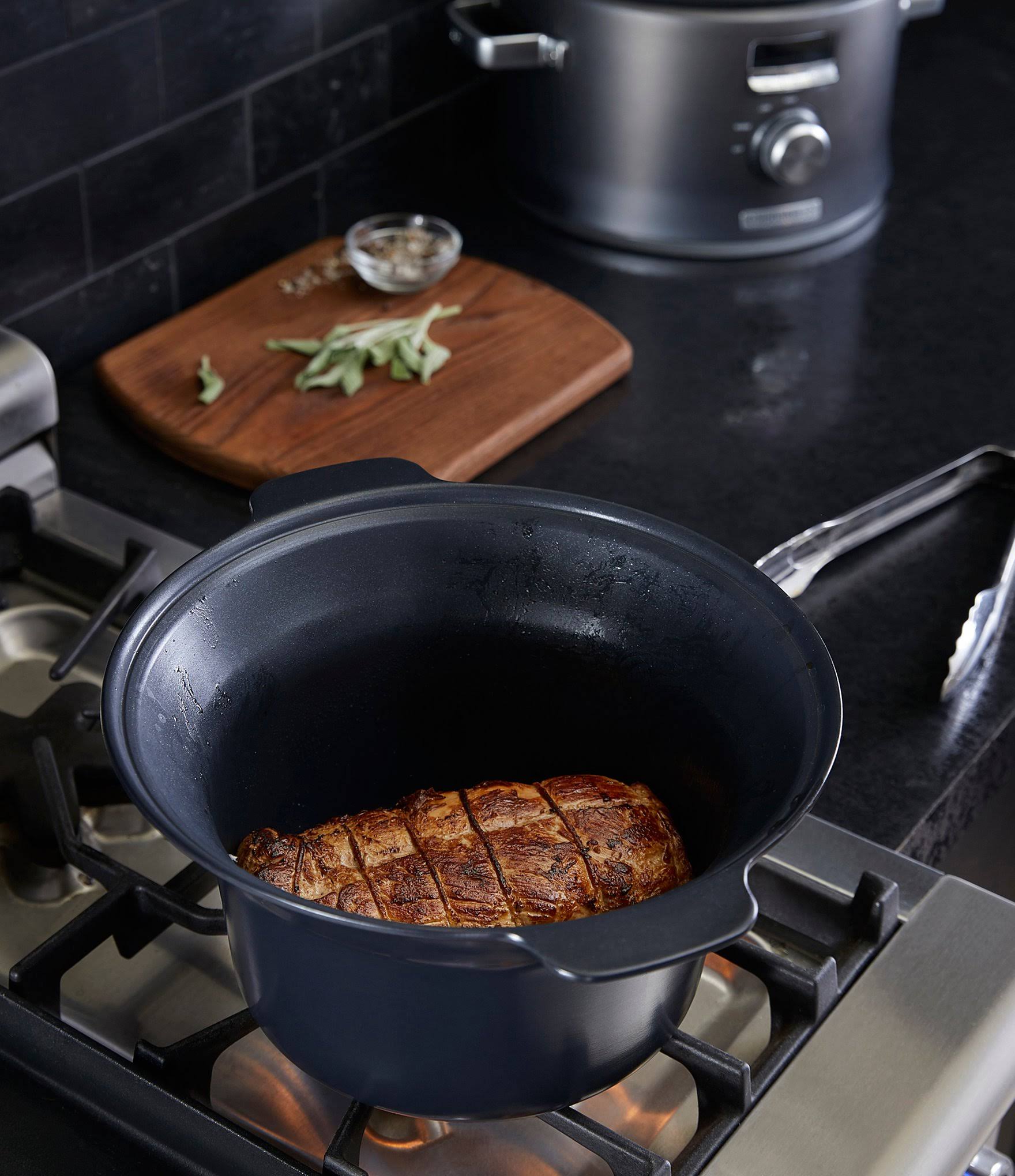 Calphalon Digital Saut Slow Cooker Dark Stainless Steel - Image 8