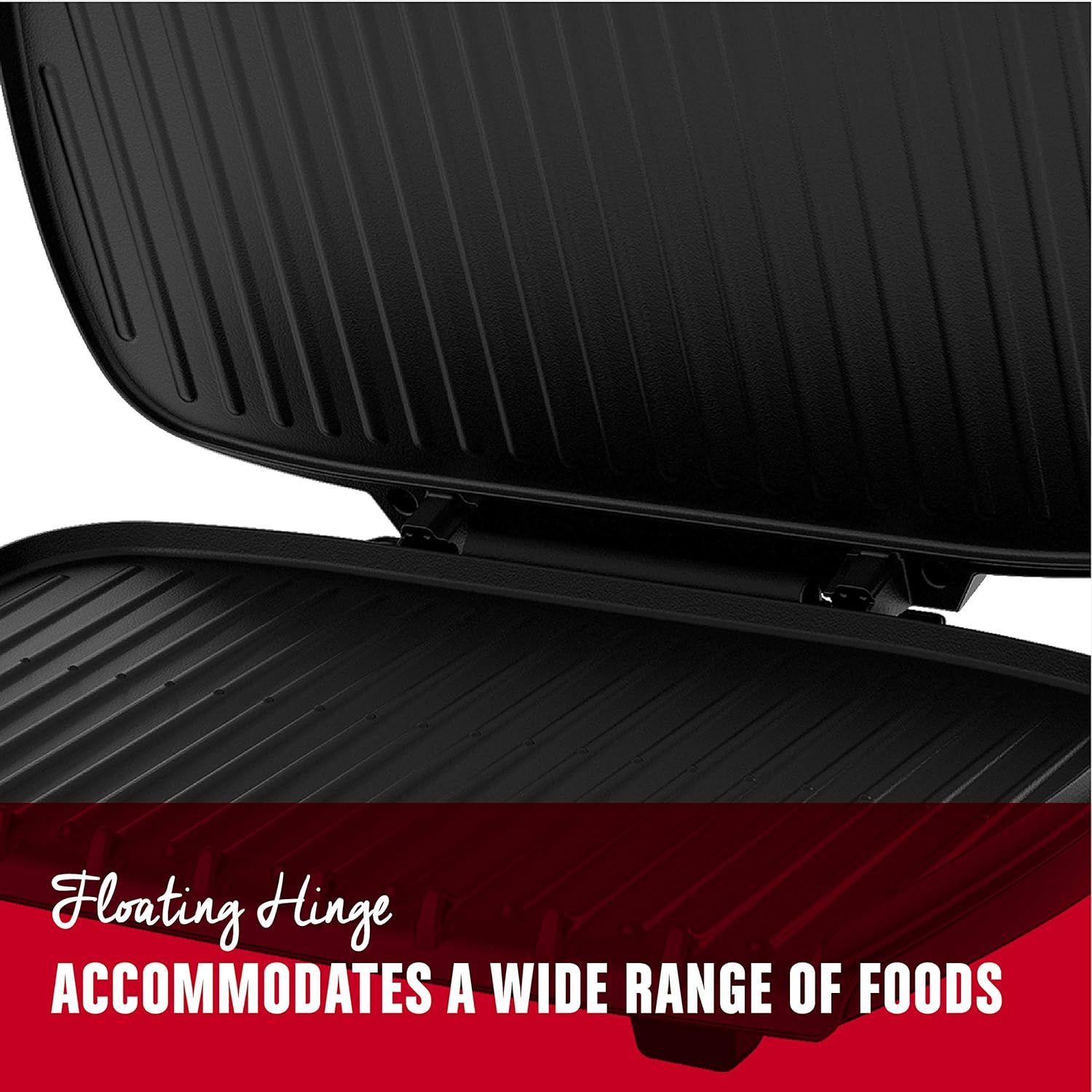 George Foreman 9-Serving Basic Plate Electric Grill and Panini Press, 144-Square-Inch, Platinum, GR2144P - Image 4