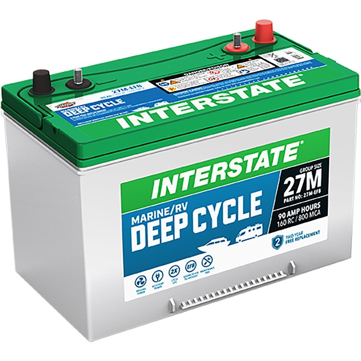 Interstate Marine/RV Deep Cycle Battery 27M-EFB - Image 4