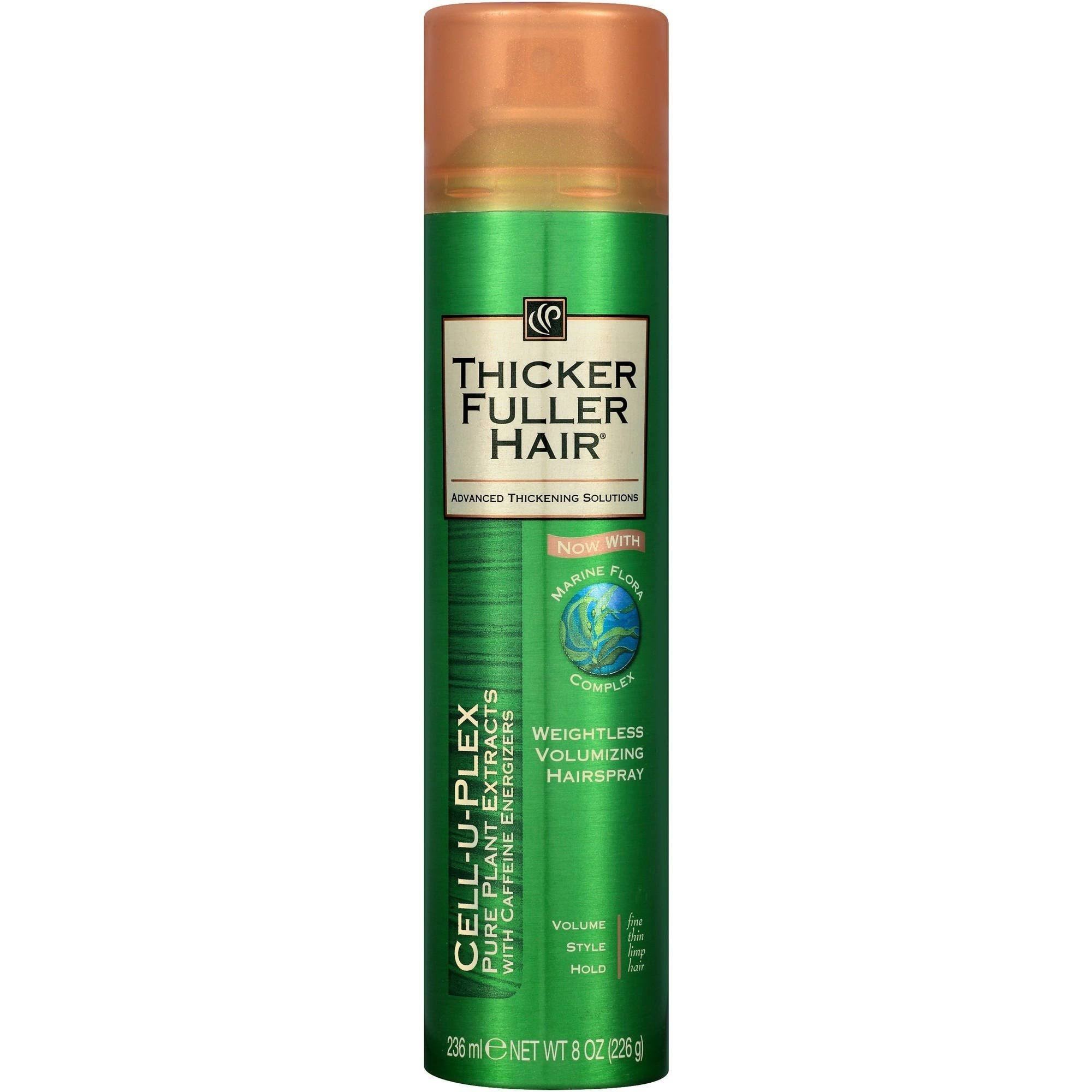 Thicker Fuller Hair Cell-U-Plex Hairspray, Weightless Volumizing – 8 oz