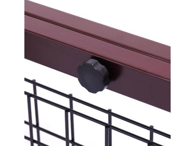 samnewrate Pet Fence Gate Free Standing Adjustable Dog Gate Solid Wood Construction Indoor - Image 7