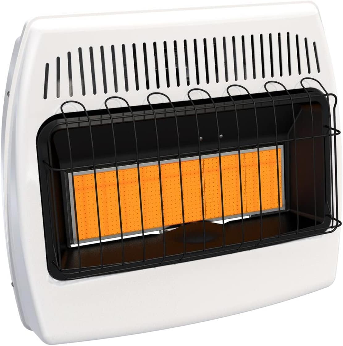 30,000 BTU Natural Gas / Propane Wall Heater for Indoor Use – Dual Fuel, Vent-Free