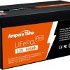 Ampere Time 12V 400Ah Deep Cycle LiFePO4 Battery Pack, with Built-in 250A BMS, Longer Runtime with 5.12kWh, 4000+ Cycle, Perfect for Solar System, RV, Backup Power, Off-Grid and Marine Applications. Pack of 2