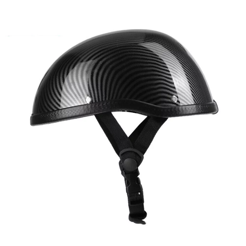 Abody Retro Style Motorcycle Half Helmet ABS+Cotton Cap for Motorcyclist Biker Ridder Carbon striation (One Size)Universal Washable - Image 7
