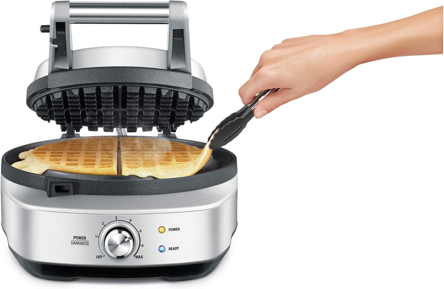 Breville BWM520XL No-Mess Waffle Maker, Brushed Stainless Steel - Image 3