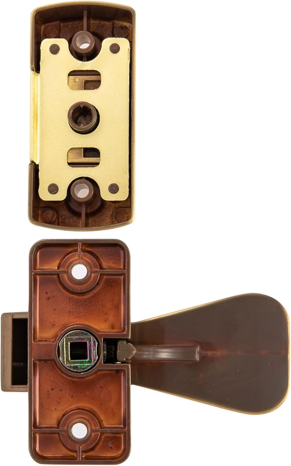 Ideal Security Door Lever with Deadbolt Lock for Storm and Screen Doors, Satin Gold - Image 6